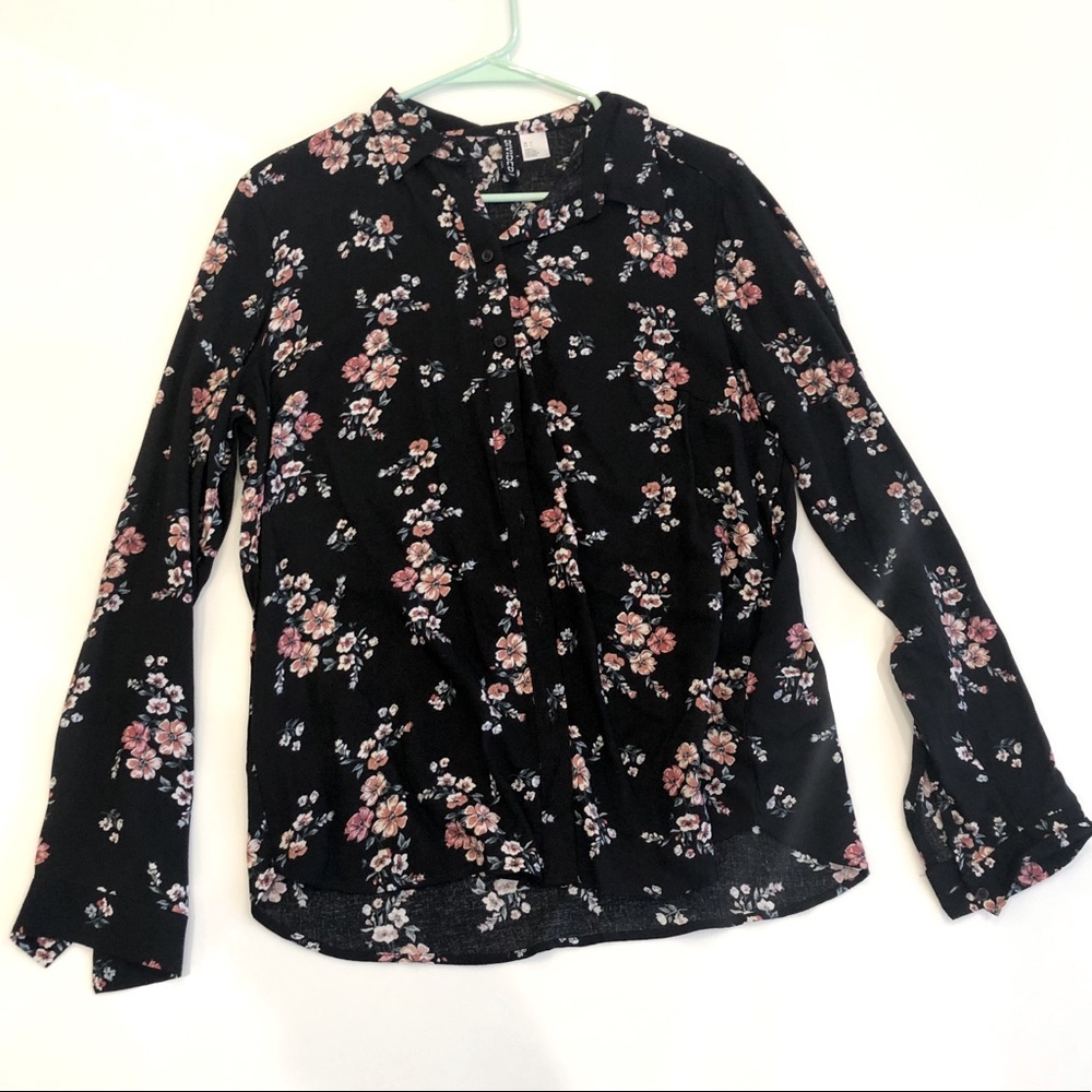 Floral button down shirt